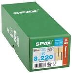 SPAX Universalschrauben T40 Senkkopf Edelstahl A2 8 x 220 mm 50 St&uuml;ck silber