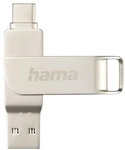 Hama USB-Stick &raquo;C-Rotate Pro&laquo; 128 GB silber, 1.4x6.22x0.89 cm