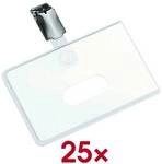 Durable 25er-Pack Ausweishalter f&uuml;r Namensschild &raquo;811319&laquo; 8,7 x 5,4 cm