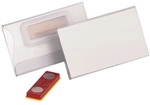 Durable 25er-Pack Namensschilder mit Magnet verdrehsicher 75 x 40 mm transparent,