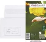 Mailmedia Briefumschl&auml;ge DL mit Fenster und Haftklebung - 100 St&uuml;ck wei&szlig;,...