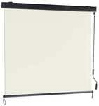 relaxdays Senkrechtmarkise mit Kurbel beige beige
