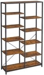 VASAGLE B&uuml;cherregal braun / schwarz 100/30/170 cm
