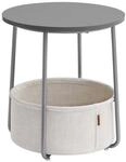 VASAGLE Beistelltisch 45/45/50 cm grau, 50x45 cm