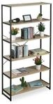 relaxdays Standregal 6 F&auml;cher Industrial 180 x 95 x 35 cm braun braun