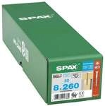 SPAX Universalschrauben T40 Senkkopf Edelstahl A2 8 x 260 mm 50 St&uuml;ck silber