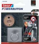 tesa Handtuchhaken &raquo;Powerbutton Classic eckig&laquo; silber, 3.6x4.5x4.5 cm