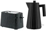 Alessi Pliss&eacute; Bundle Elektrischer Wasserkocher und Toaster schwarz