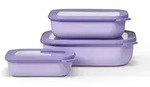 mepal Set Multisch&uuml;ssel Cirqula rechteckig flach 3-teilig Vivid lilac