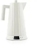 Alessi Elektrischer Wasserkocher mit Temperaturregelung Pliss&eacute; wei&szlig; 1,7l