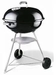 Weber Compact Kettle 57cm schwarz Holzkohlegrill