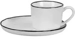 Broste Copenhagen Kaffeetasse mit Untertasse 6,5cm Salt