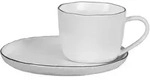 Broste Copenhagen Kaffeetasse mit Untertasse 8cm Salt