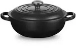 Le Creuset Stew Pot aus Gusseisen schwarz matt 22cm