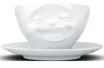 fiftyeight Kaffeetasse Lachend wei&szlig;