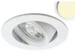 LED Einbauleuchte MiniAMP Slim68 wei&szlig; rund 8W 24V DC warmwei&szlig; 3000K CRI92...