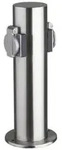 Energieverteiler 2-fach TOKIO 30cm hoch 230V AC aus Edelstahl IP44 HEITRONIC 35103