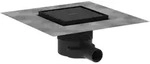 Hansgrohe RainDrain Brilliance Komplettset Punktablauf 150x150 mm, Mattschwarz
