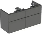 Geberit iCon Unterschrank f&uuml;r Doppelwaschtisch, 4 Schubladen, lava, 118,4 x 61,5 x
