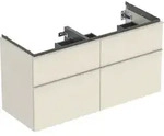 Geberit iCon Unterschrank f&uuml;r Doppelwaschtisch, 4 Schubladen, sandgrau, 118,4 x 61,5