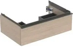 Geberit iCon Unterschrank f&uuml;r Waschtisch, Eiche/Melamin Holzstruktur, lava Griff, 74