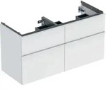Geberit iCon Unterschrank f&uuml;r Doppelwaschtisch, wei&szlig; matt, 118,4 x 61,5 x 47,6 cm,