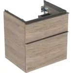 Geberit iCon Unterschrank f&uuml;r Waschtisch, 2 Schubladen, Nussbaum hickory Melamin,