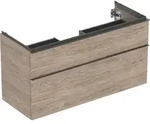 Geberit iCon Unterschrank f&uuml;r Waschtisch, Nussbaum hickory, lava Griff, 120 cm