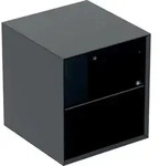 Geberit ONE Seitenelement, schwarz matt, 45x47x49,2 cm, mit Glaseinlegeboden,