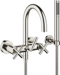 Dornbracht 25133892-08, Dornbracht TARA Wannenbatterie Wandmontage Platin, Ausladung