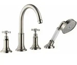 Hansgrohe AXOR Montreux Mischer, 4-Loch Fliesenrandarmatur, Brushed Nickel