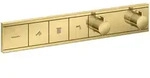 Hansgrohe RainSelect Thermostat Unterputz f&uuml;r 3 Verbraucher, Polished Gold Optic