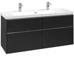 Villeroy & Boch Waschbeckenunterschrank Subway 3.0, Volcano Black, 1272 x 462 mm,