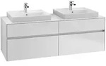 Villeroy & Boch Waschbeckenunterschrank Collaro, Eckig White Matt,...