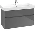 Villeroy & Boch Waschbeckenunterschrank Collaro C01100, Eckig Glossy Grey,