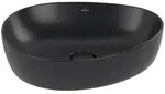 Villeroy & Boch Antao Aufsatzwaschbecken 510x400mm Pure Black CeramicPlus