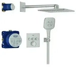 Grohe Unterputz-Armatur eckige Form &bdquo;Grohtherm&ldquo; SmartControl Ausladung 400 mm in