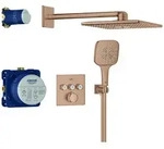 Grohe Unterputz-Armatur eckige Form &bdquo;Grohtherm&ldquo; SmartControl Ausladung 400...