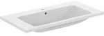 Waschbecken &bdquo;i.lifeB&ldquo; 101 &times; 51,5 &times; 18 cm, Hahnlochposition mittig in Wei&szlig;
