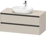 Duravit Waschtischunterschrank wandh&auml;ngend &bdquo;Ketho.2&ldquo; 120 &times; 56,8 &times; 55 cm Taupe