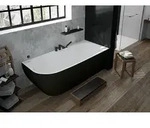 Hoesch Badewanne &bdquo;iSensi&ldquo; Monolith eck, asymmetrisch 180 &times; 80 cm, mit...