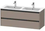 Duravit Waschtischunterschrank wandh&auml;ngend &bdquo;Ketho.2&ldquo; 128 &times; 55 &times; 48 cm Basalt
