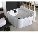 Hoesch Whirlwanne &bdquo;Ergo+&ldquo; mit Whirlsystem freistehend eck 164 &times; 164 cm in...
