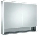 KEUCO ROYAL LUMOS Spiegelschrank Wandvorbau 2-t&uuml;rig kurze T&uuml;r silber-eloxiert