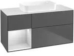 Villeroy & Boch Finion Waschbeckenunterschrank G70, anthrazit matt / wei&szlig; matt
