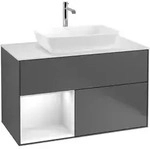 Villeroy & Boch Waschbeckenunterschrank Finion F77, anthrazit matt lackiert /