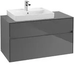Villeroy & Boch Waschbeckenunterschrank Collaro, Glossy Grey, 1000x548x500 mm,...