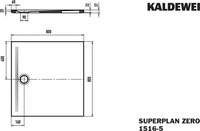 Kaldewei 351647983711, Kaldewei SUPERPLAN ZERO Duschfl&auml;che, alpinwei&szlig; matt,