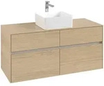 Villeroy & Boch Waschbeckenunterschrank Collaro, Eckig Nordic Oak, 1.200 x 548...