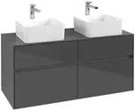 Villeroy & Boch Collaro Waschbeckenunterschrank C04400 Glossy Grey